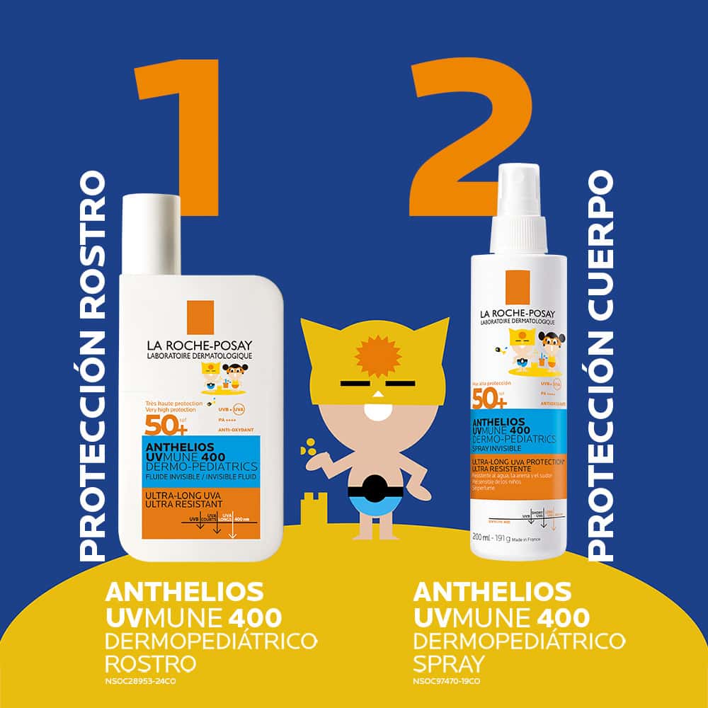 Protector Solar La Roche Posay Corporal Anthelios Spray Dermopediátrico FPS 50+ Frasco x200ml. Protector Solar La Roche Posay Corporal Anthelios Spray Dermopediátrico FPS 50+ Frasco x200ml.