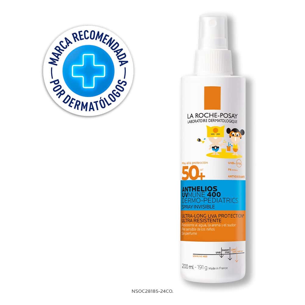 Protector Solar La Roche Posay Corporal Anthelios Spray Dermopediátrico FPS 50+ Frasco x200ml. Protector Solar La Roche Posay Corporal Anthelios Spray Dermopediátrico FPS 50+ Frasco x200ml.