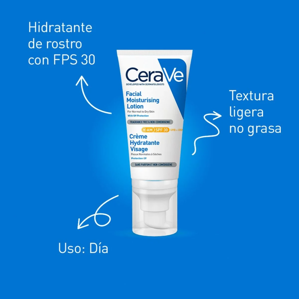 Crema Hidratante Facial CeraVe AM SPF 30 Facial Moisturizing Lotion Crema Hidratante Facial CeraVe AM SPF 30 Facial Moisturizing Lotion