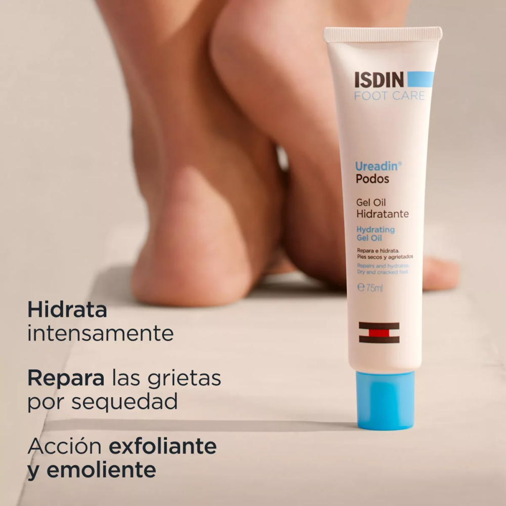 Gel Oil Hidratante Para Pies Secos Y Agrietados Ureadin Podos Isdin Foot Care - Tubo 75 ML