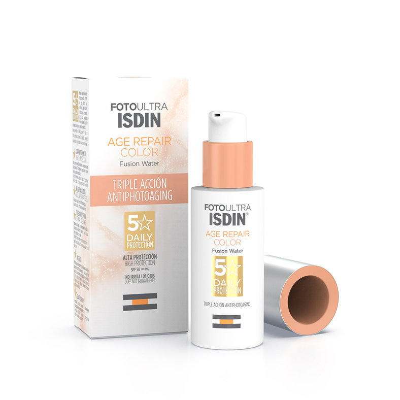 Fotoultra Age Repair Isdin Color SPF 50 frasco x50ml. Fotoultra Age Repair Isdin Color SPF 50 frasco x50ml.