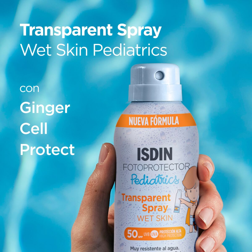 Fotoprotector Pediátrico FPS 50+ Transparent Spray Wet Skin Isdin