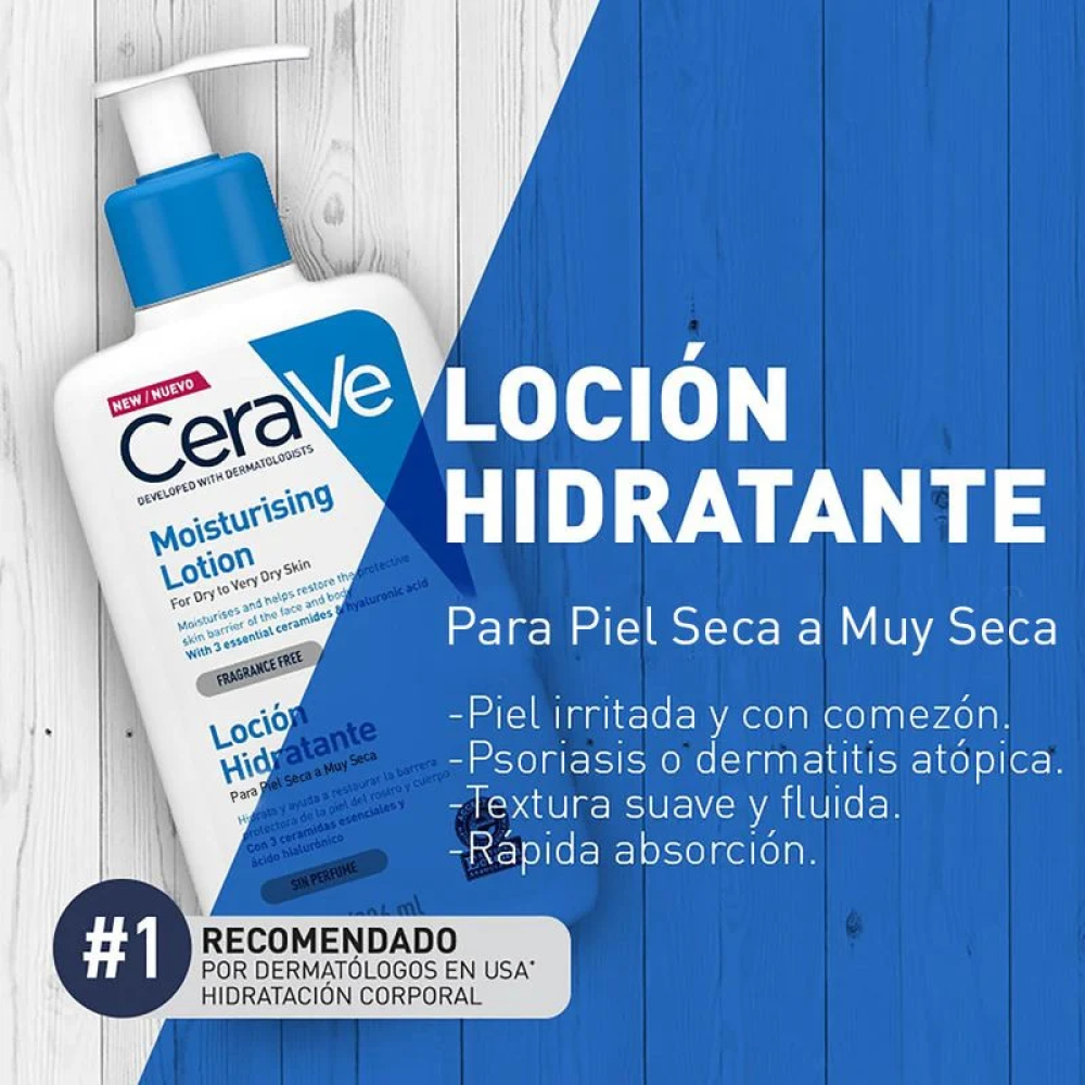 Loción Hidratante CeraVe para Piel Seca Frasco x473ml. Loción Hidratante CeraVe para Piel Seca Frasco x473ml.