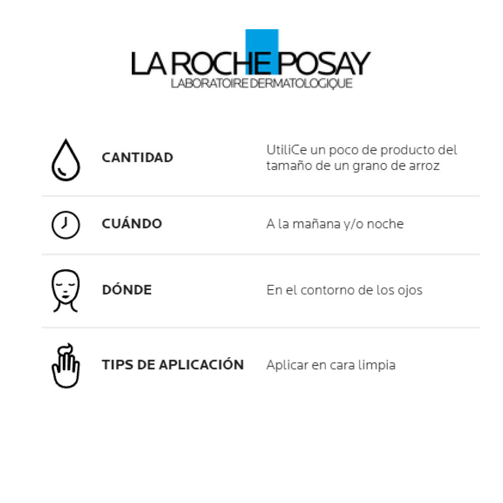 Redermic R Corrector de Ojos para Bolsas y Ojeras La Roche Posay Tubox15ml.
