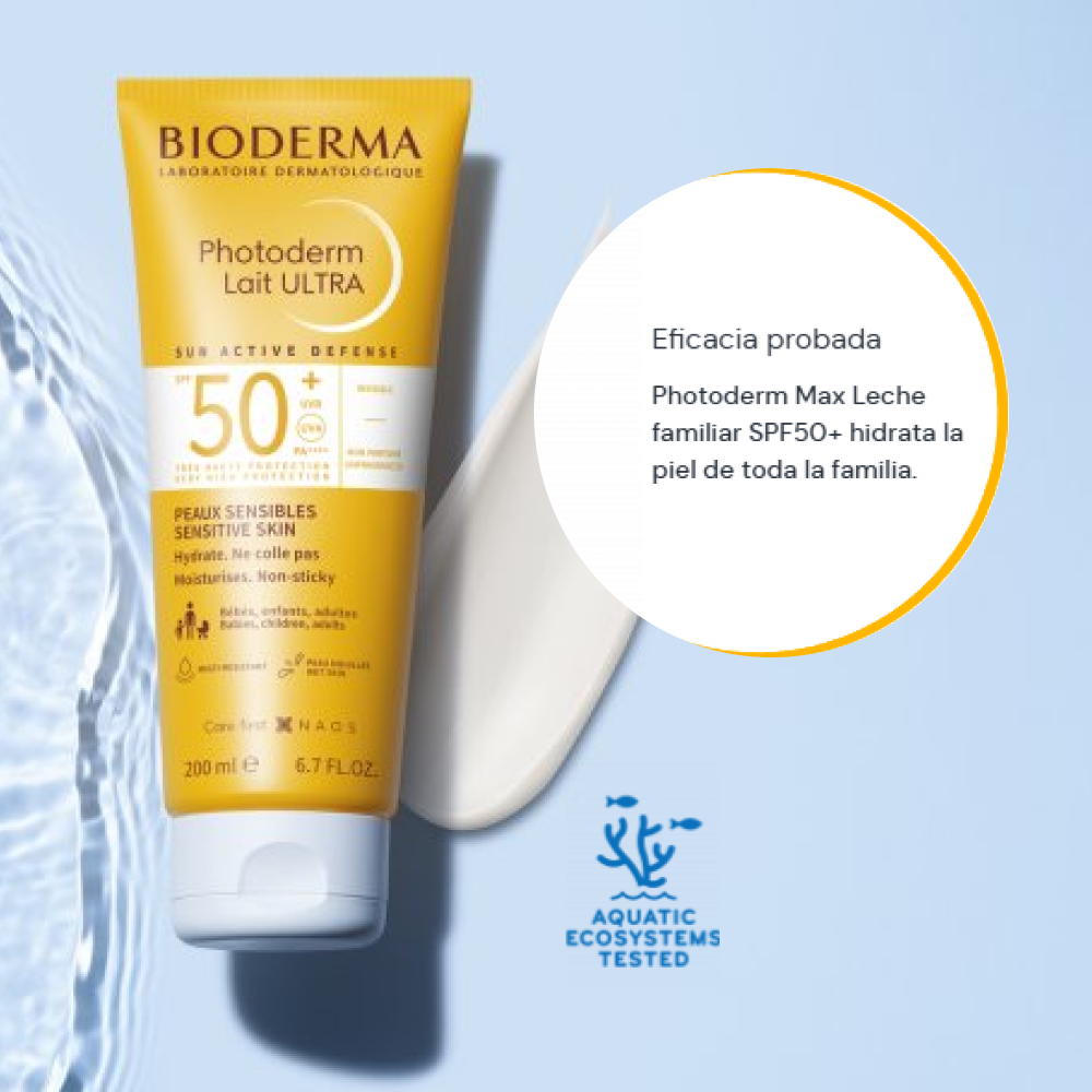 Protector Solar Bioderma Photoderm Lait Ultra Invisible SPF 50+