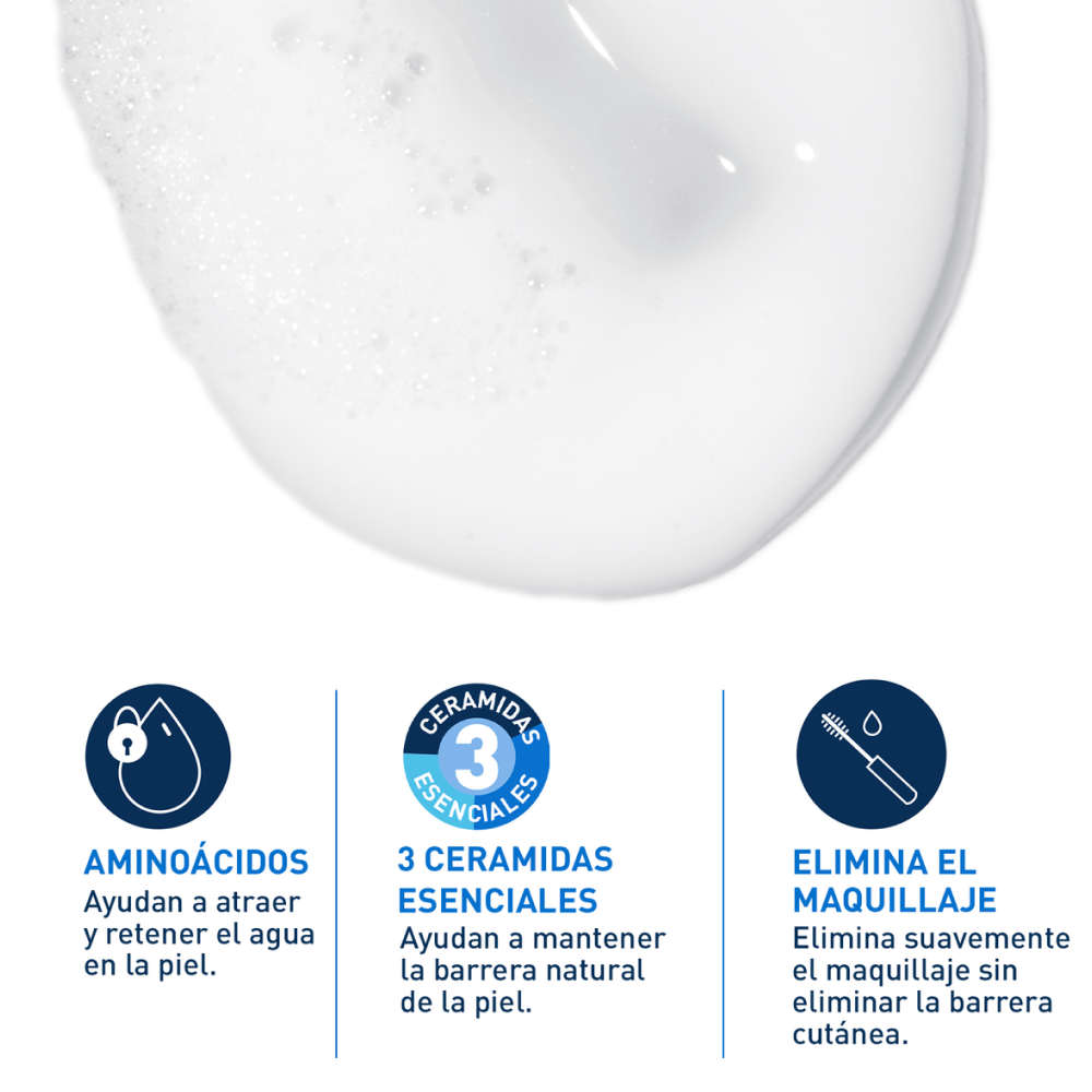 Limpiador Crema Espumosa CeraVe Hydrating Cream-to-Foam Frasco x236ml. Limpiador Crema Espumosa CeraVe Hydrating Cream-to-Foam Frasco x236ml.