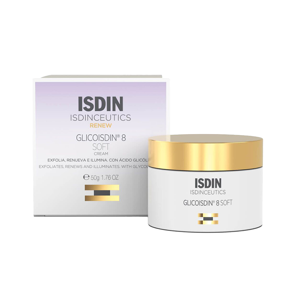 Crema Facial Isdin Glicoisdin 8 Soft Efecto Peeling Pote x50gr.