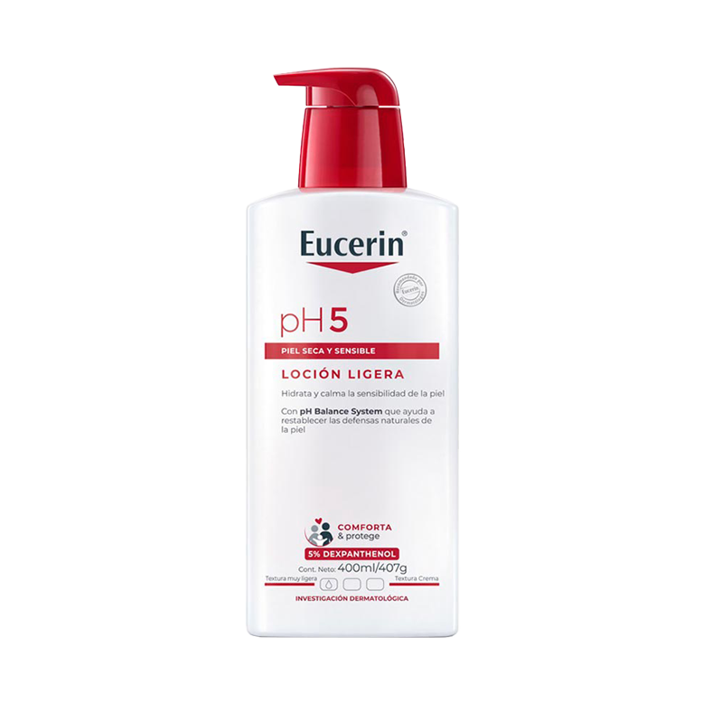 Loción Hidratante Eucerin pH5 Piel Seca y Sensible Frasco x400ml. Loción Hidratante Eucerin pH5 Piel Seca y Sensible Frasco x400ml.