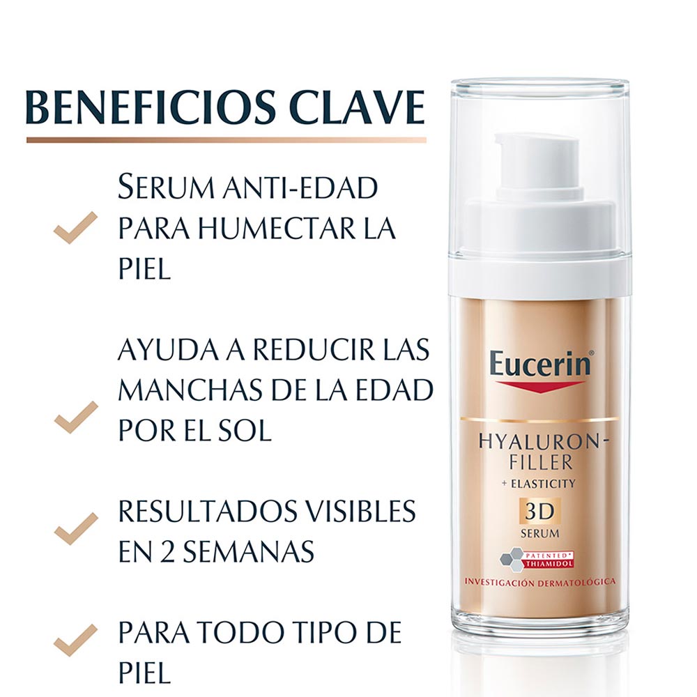 Sérum Antiarrugas Eucerin Hyaluron Filler + Elasticity 3D Frasco x30ml.