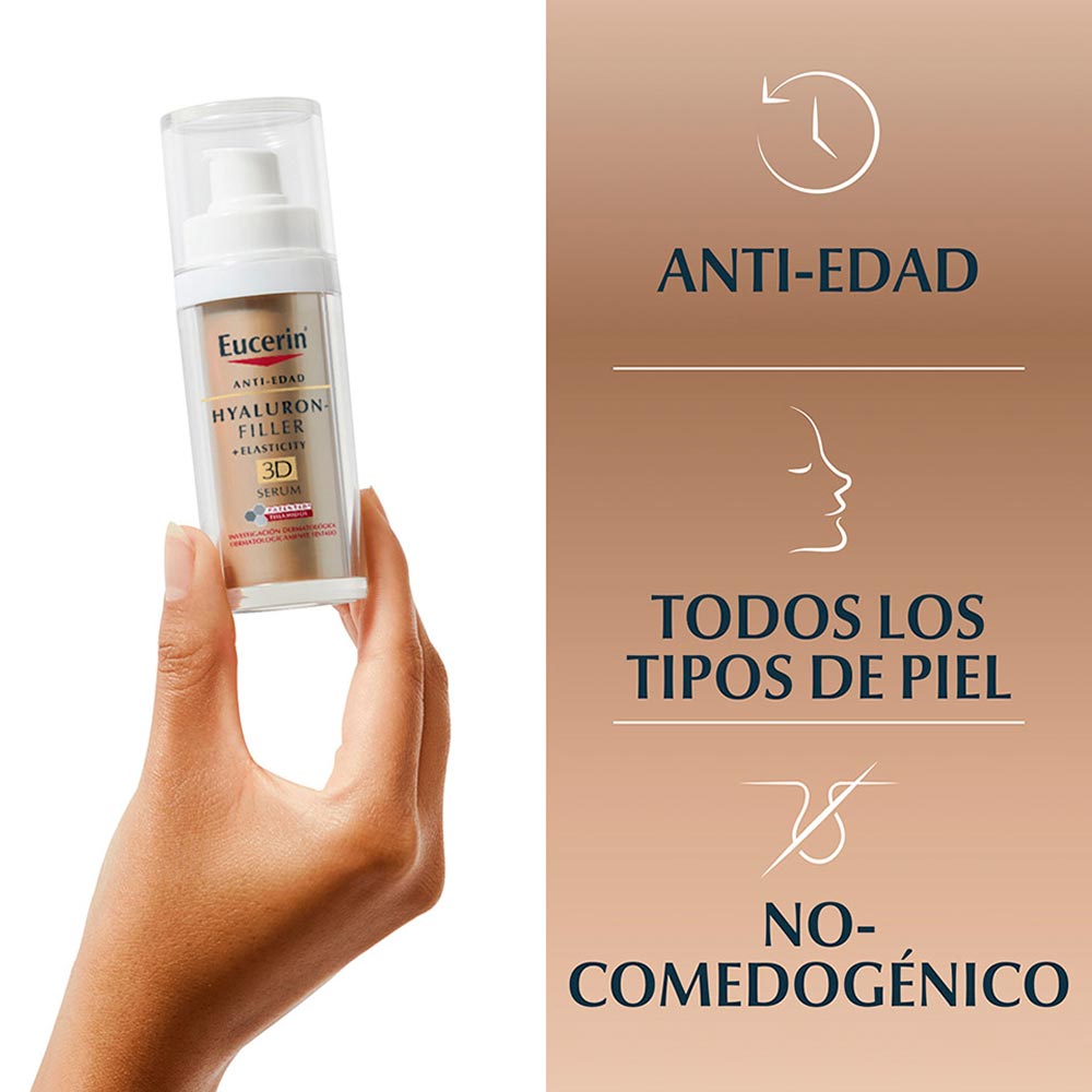 Sérum Antiarrugas Eucerin Hyaluron Filler + Elasticity 3D Frasco x30ml.