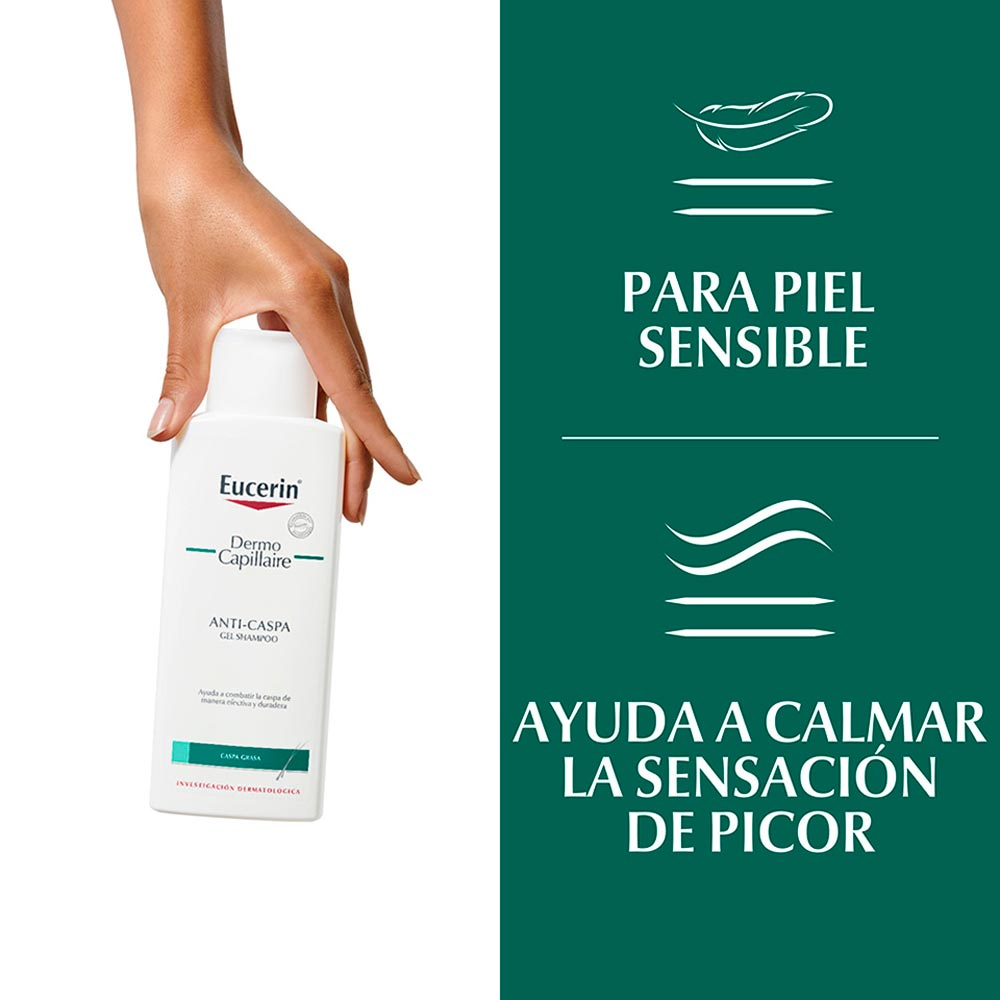 Shampoo Eucerin DermoCapillaire Anticaspa Grasa Frasco x250ml.