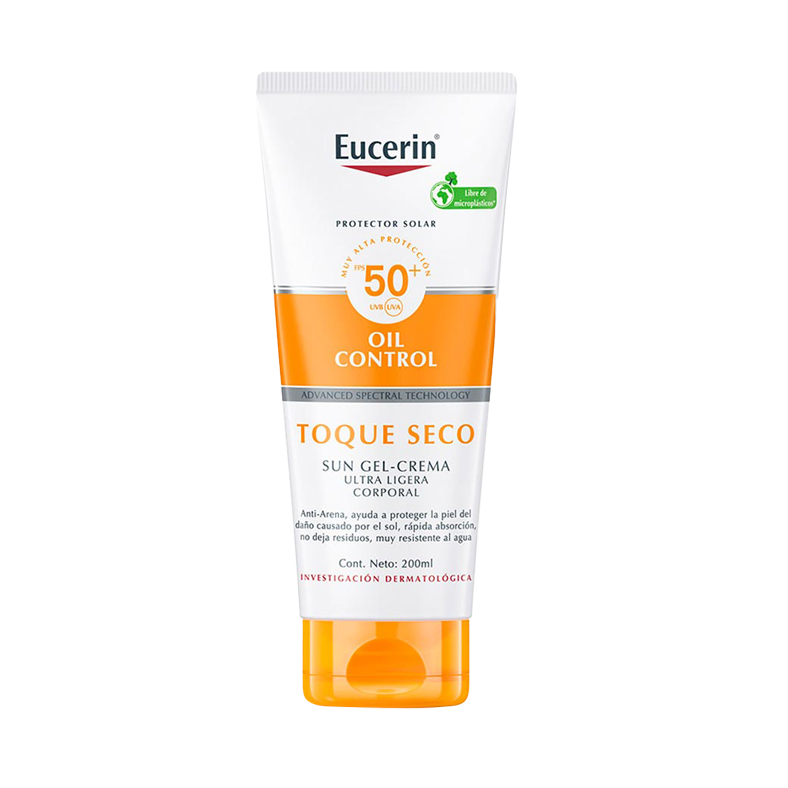 Protector Solar Corporal en Gel Crema Eucerin Oil Control FPS 50+ Frasco x200ml.