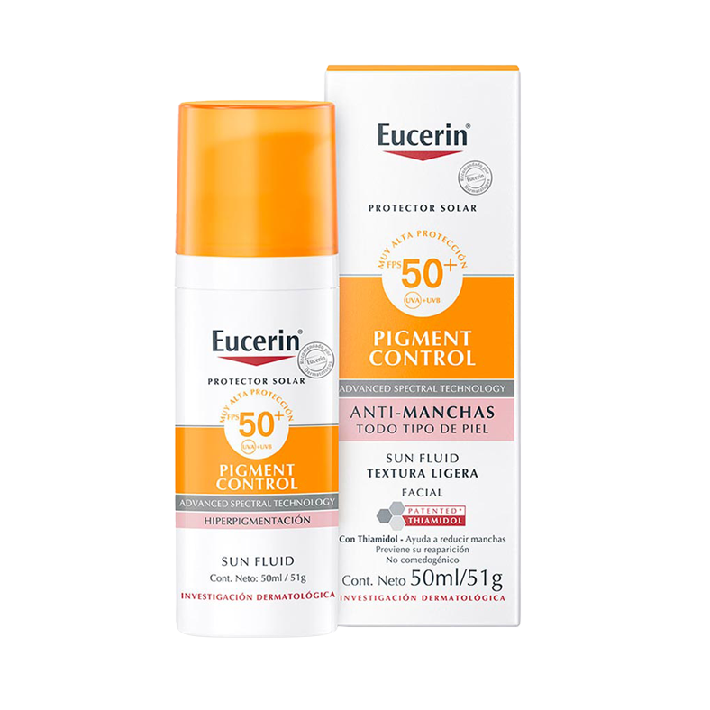 Protector Solar Facial Eucerin Pigment Control FPS50+ Frasco x50ml.