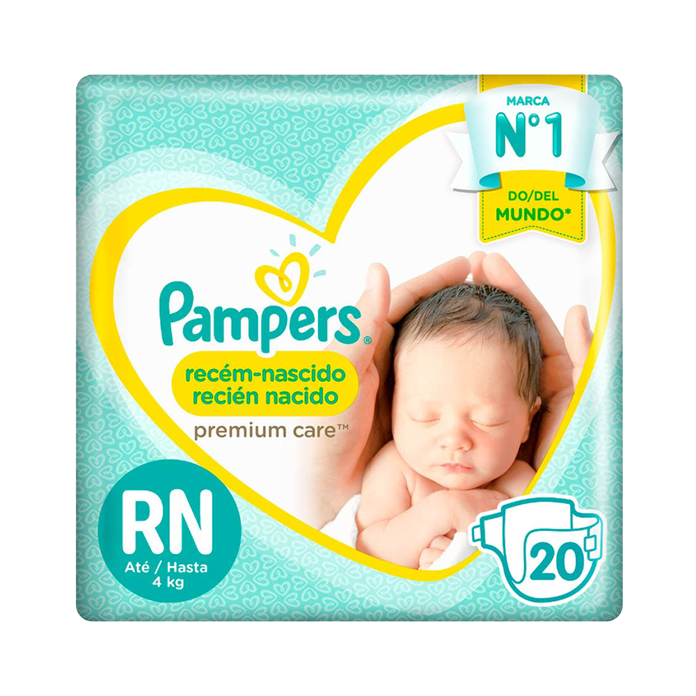 Pampers pañal para recién nacido premium care RN