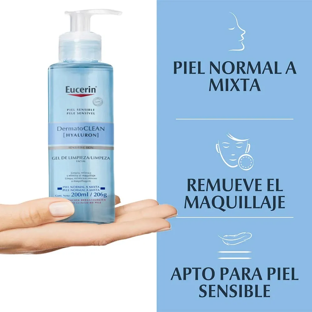 Gel Limpiador Facial Eucerin DermatoClean Hyaluron Gel Limpiador Facial Eucerin DermatoClean Hyaluron
