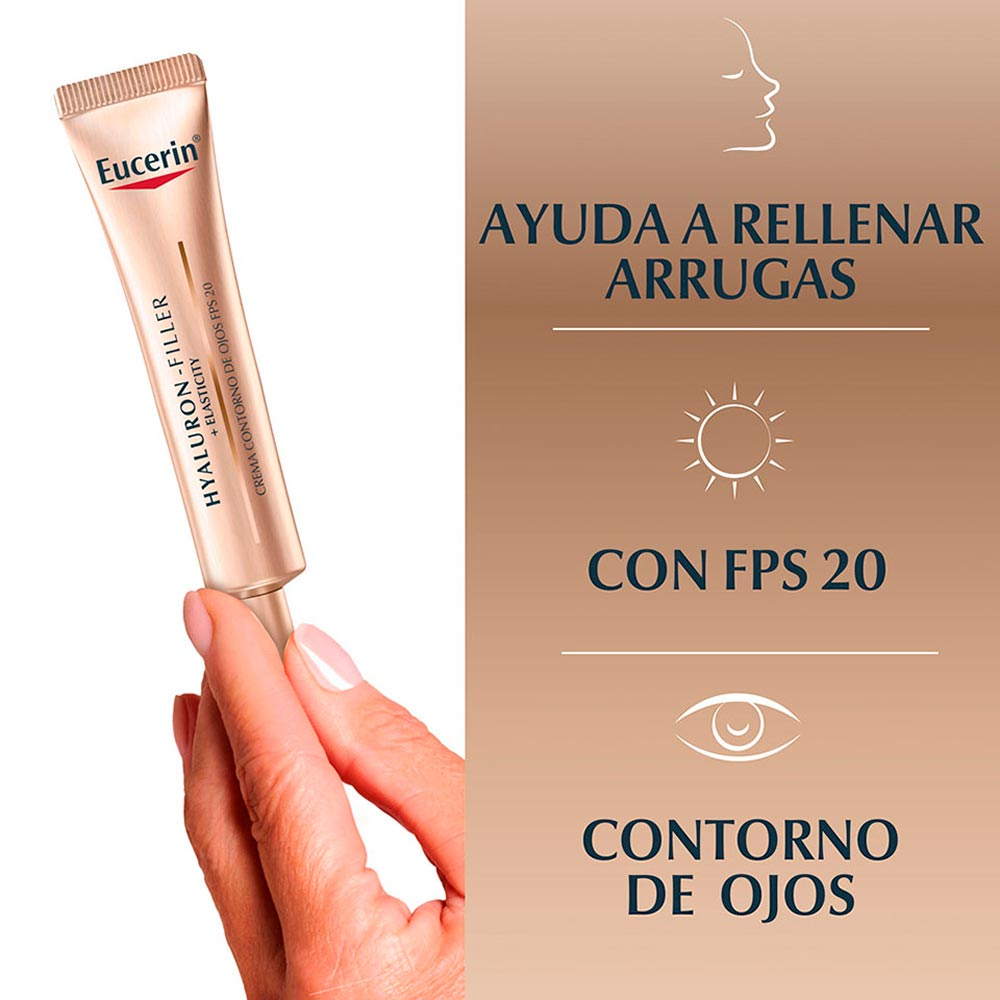Crema Contorno de Ojos Antiarrugas Eucerin Hyaluron Filler + Elasticity
