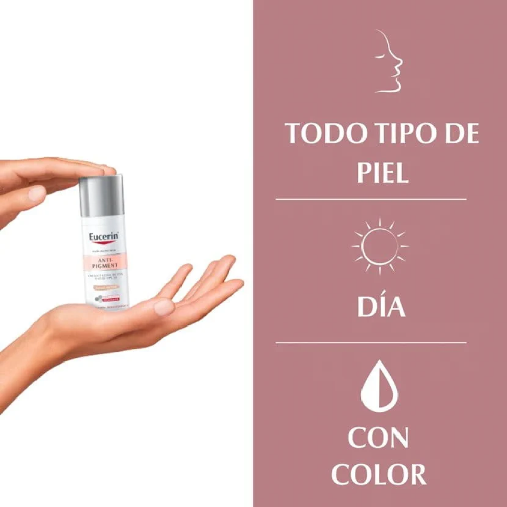 Crema Facial de Día Eucerin AntiPigment Día Tono Medio FPS 30