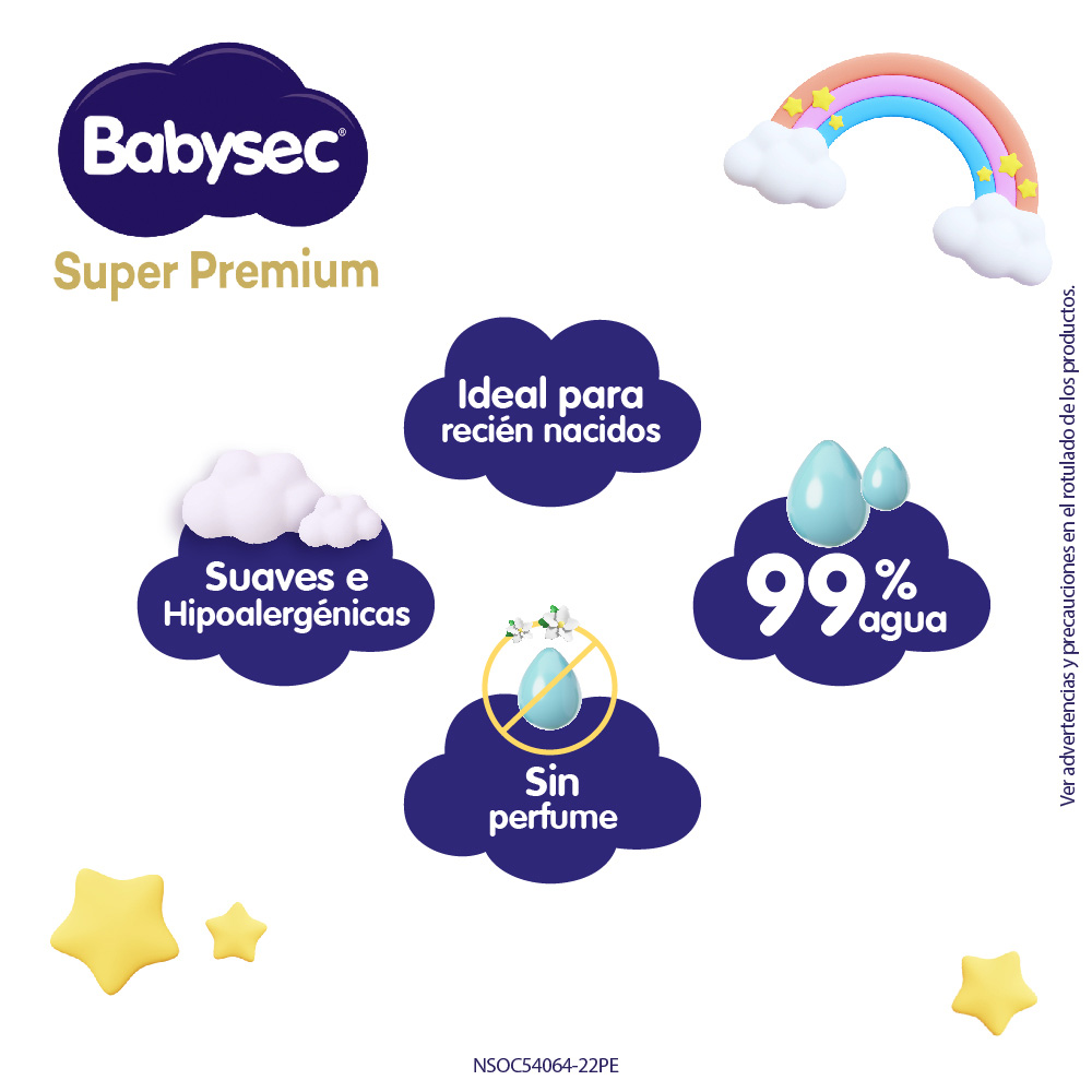 Toalla Húmeda Babysec Super Premium 99% Agua Toalla Húmeda Babysec Super Premium 99% Agua