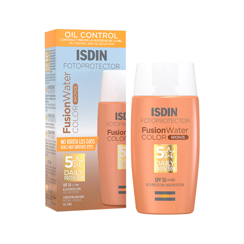 Fotoprotector Fusion Water SPF 50+, color bronze