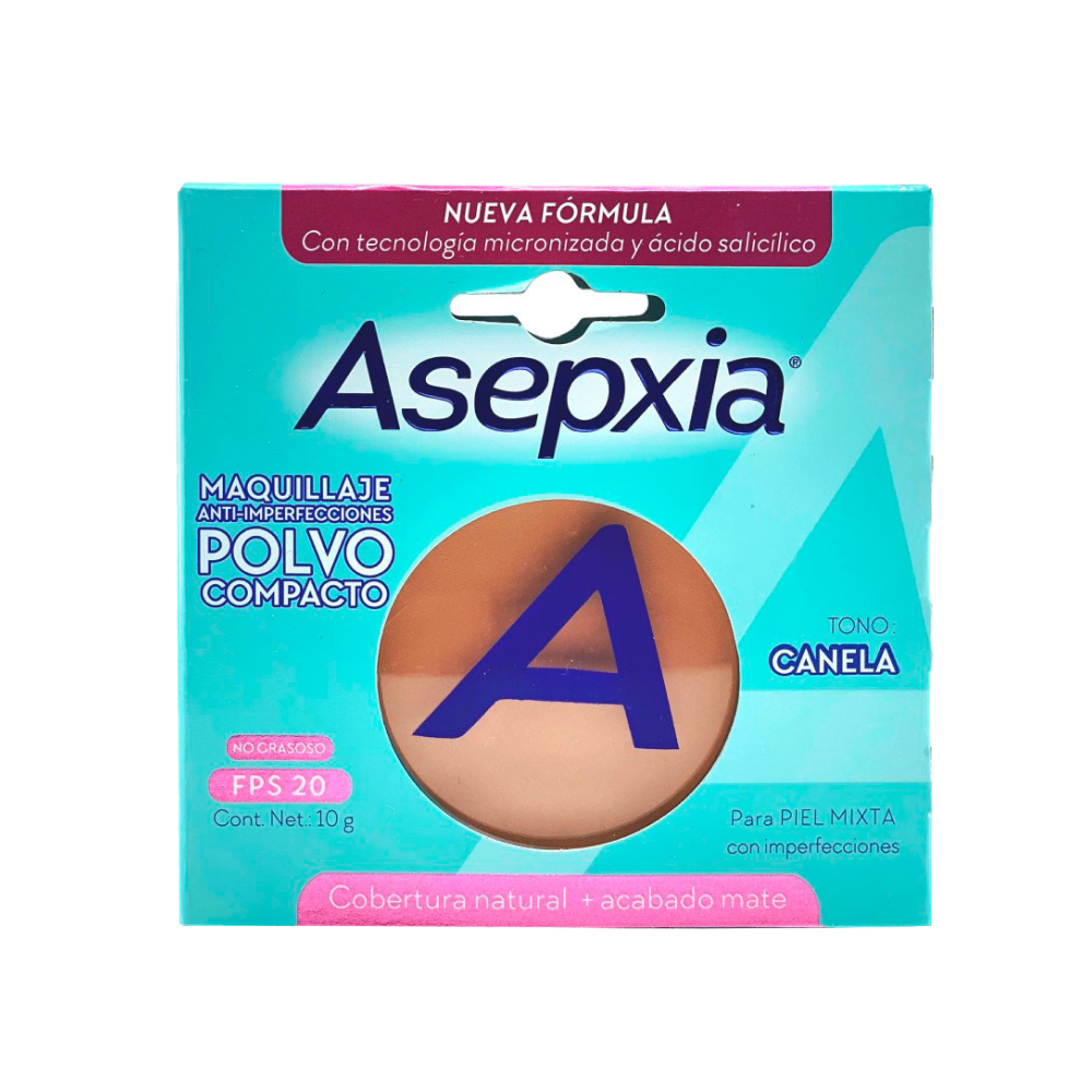 Maquillaje En Polvo Asepxia Anti-Imperfecciones Tono Canela