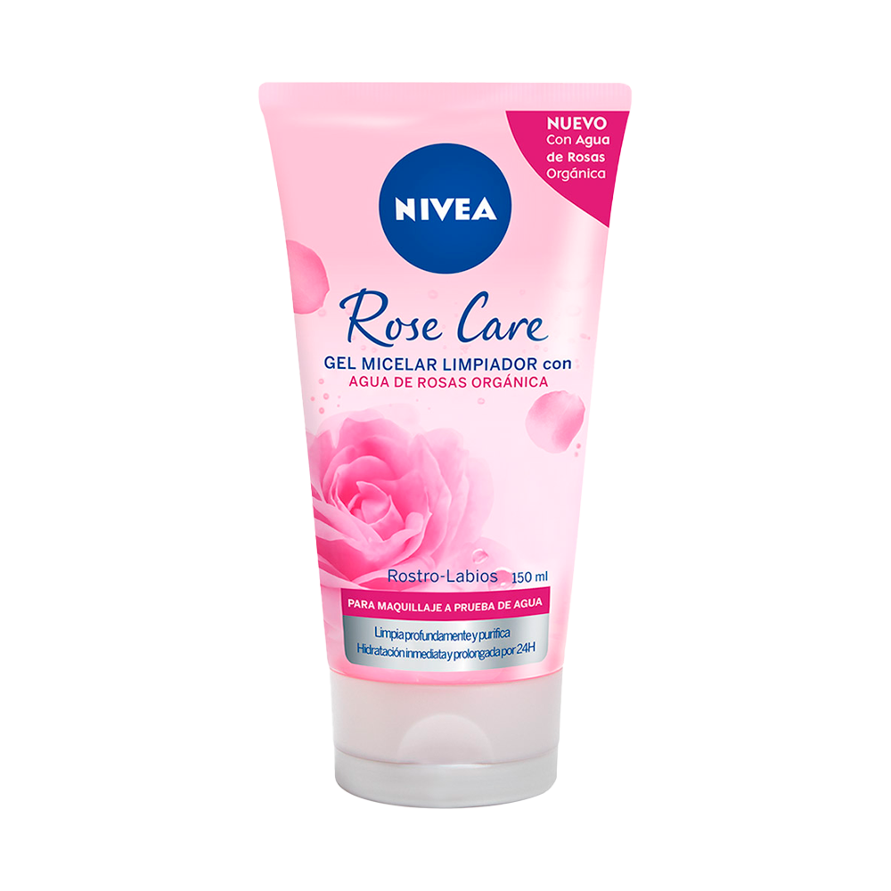 Limpiador Facial Gel Nivea Rose Care