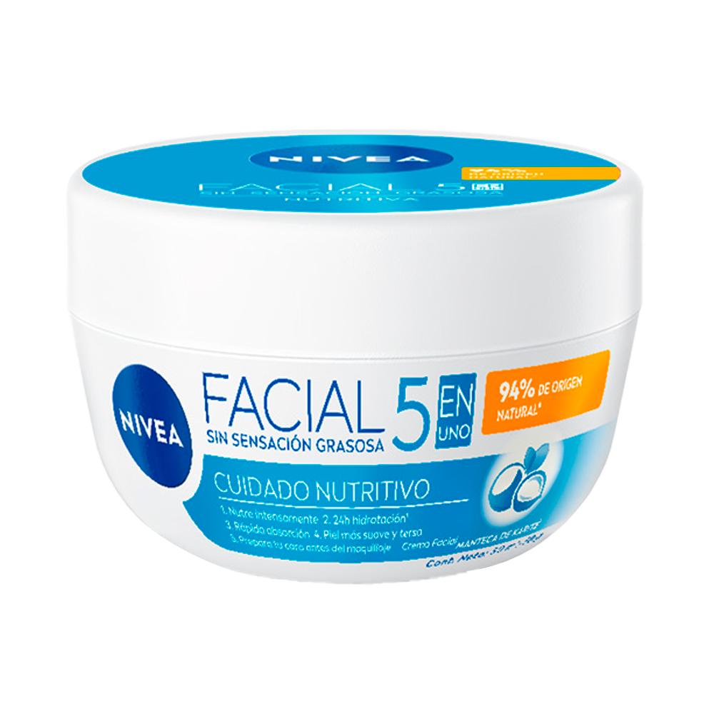 Crema Facial 5 en 1 Nivea Cuidado Nutritivo Crema Facial 5 en 1 Nivea Cuidado Nutritivo