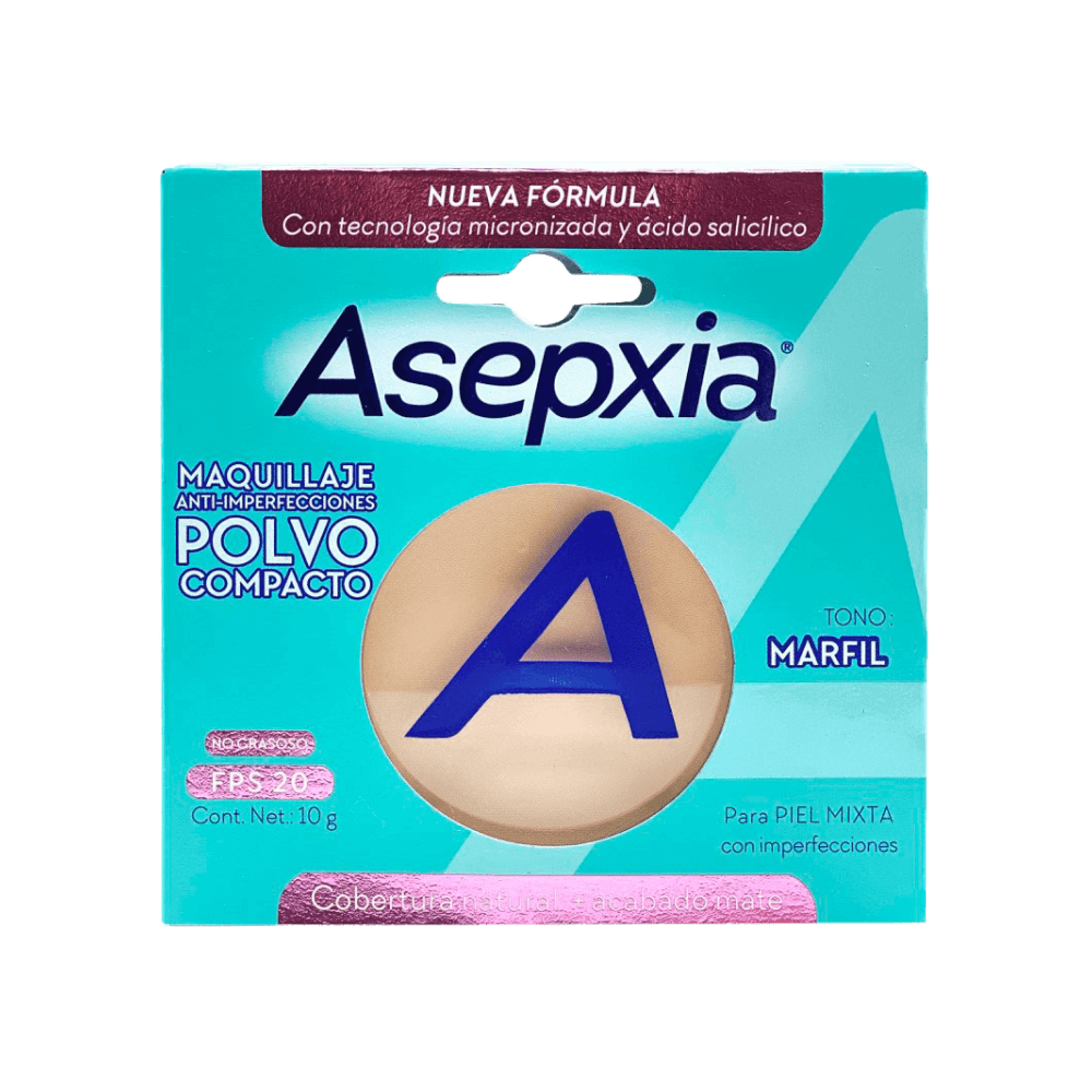 Maquillaje En Polvo Asepxia Anti-Imperfecciones Tono Marfil