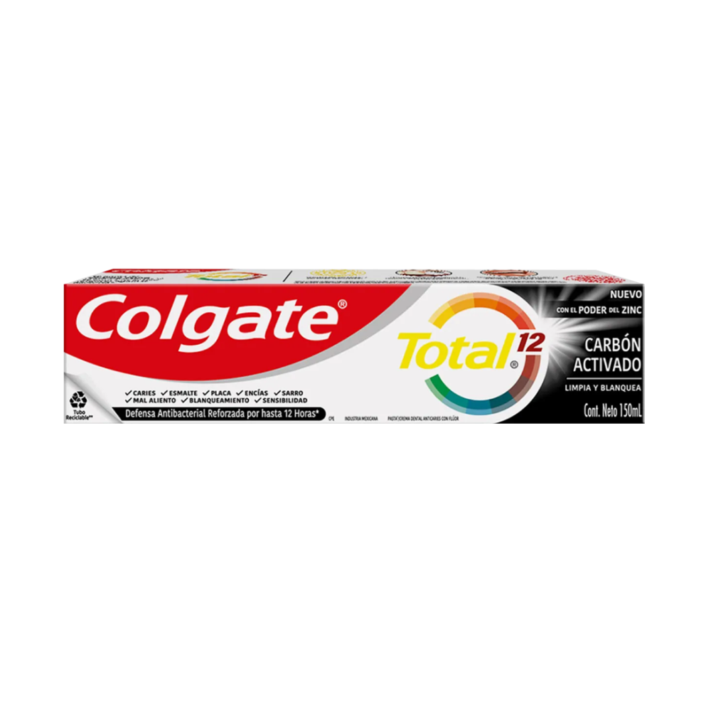 Pasta Dental Colgate Total 12 Carbón Activado
