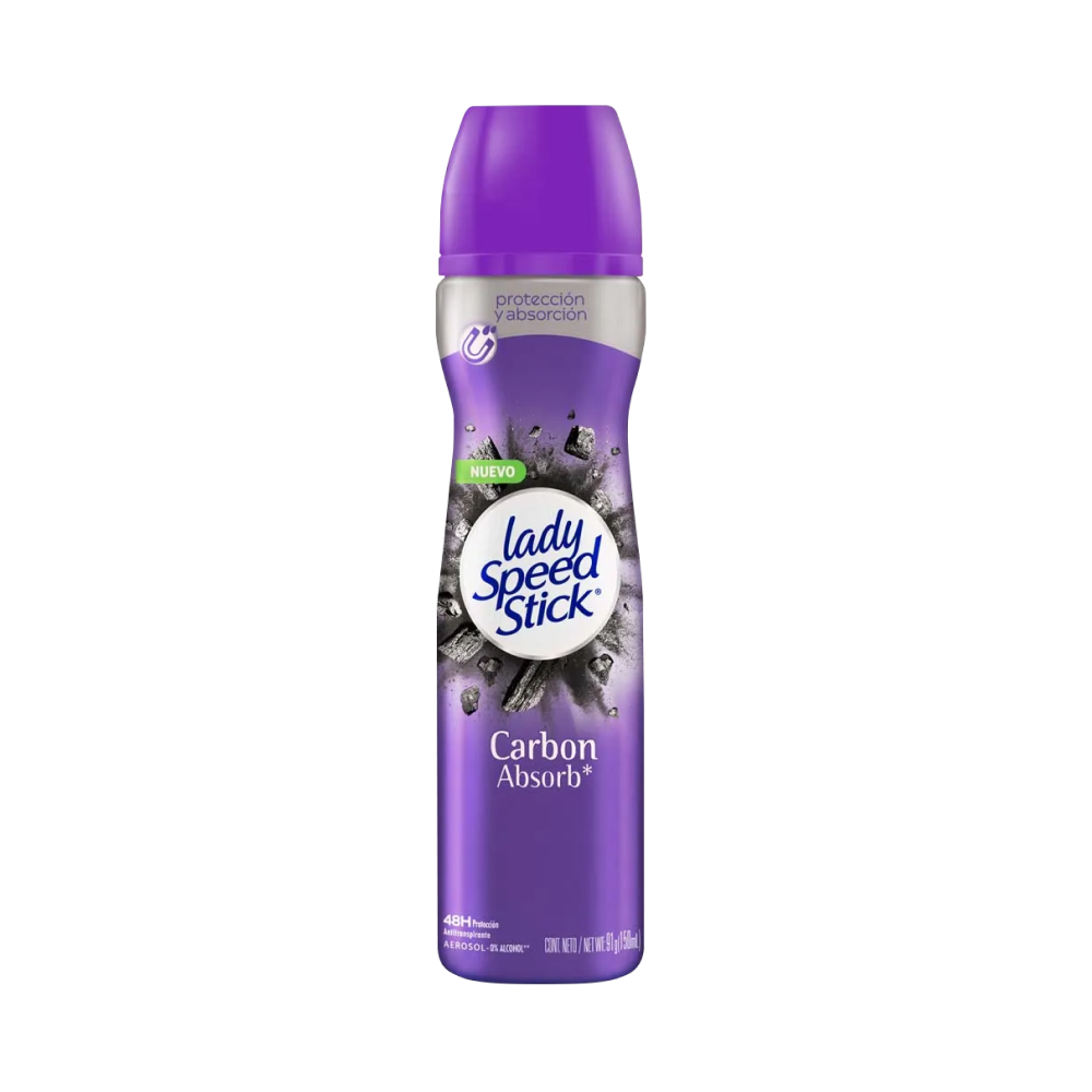 Desodorante Spray Lady Speed Stick Carbon Absorb