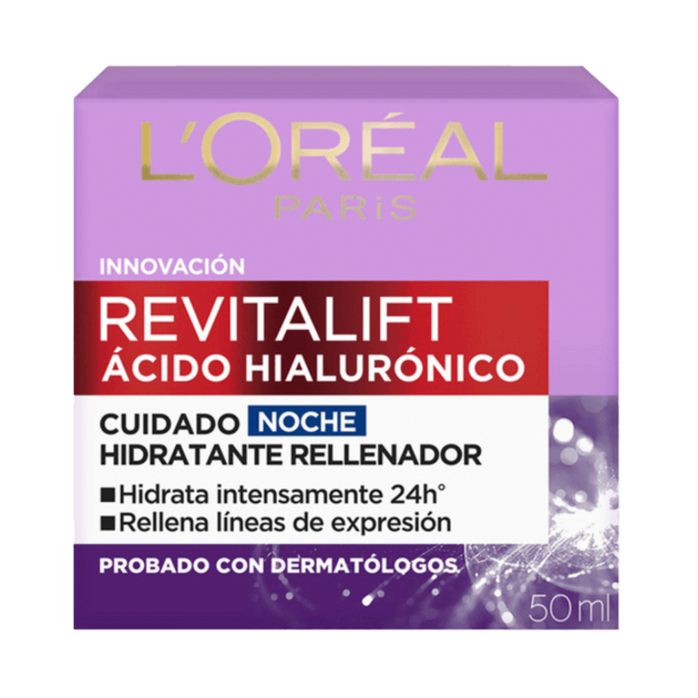 Crema de Noche Revitalift L'Oréal Paris Skin Care Ácido Hialurónico