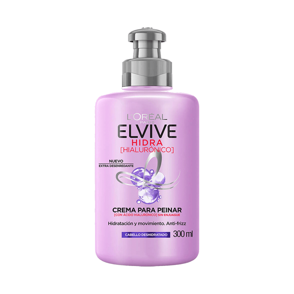 Crema Para Peinar Elvive Hidra Hialurónico Para Cabello Deshidratado