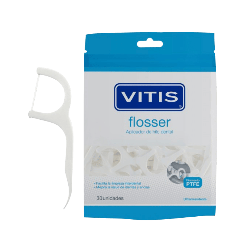 Hilo Dental con Mango Vitis Flosser Adultos