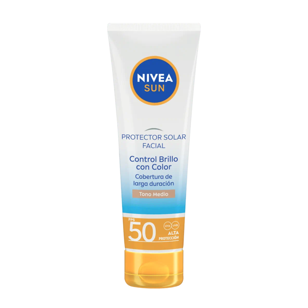 Protector Solar Nivea Sun Control Brillo con Color FPS50