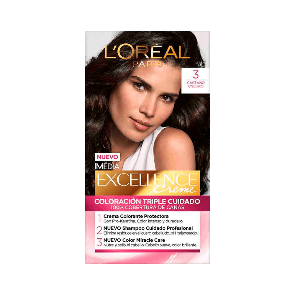 Tinte L'Oreal Paris Excellence Creme Tono 3