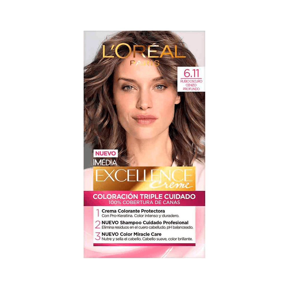 Tinte L'Oreal Paris Excellence Creme Tono 6.11