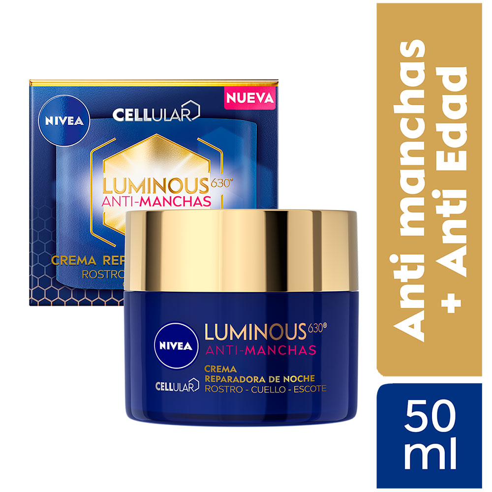 Crema Facial Regeneradora Noche NIVEA Luminous 630 Antimanchas