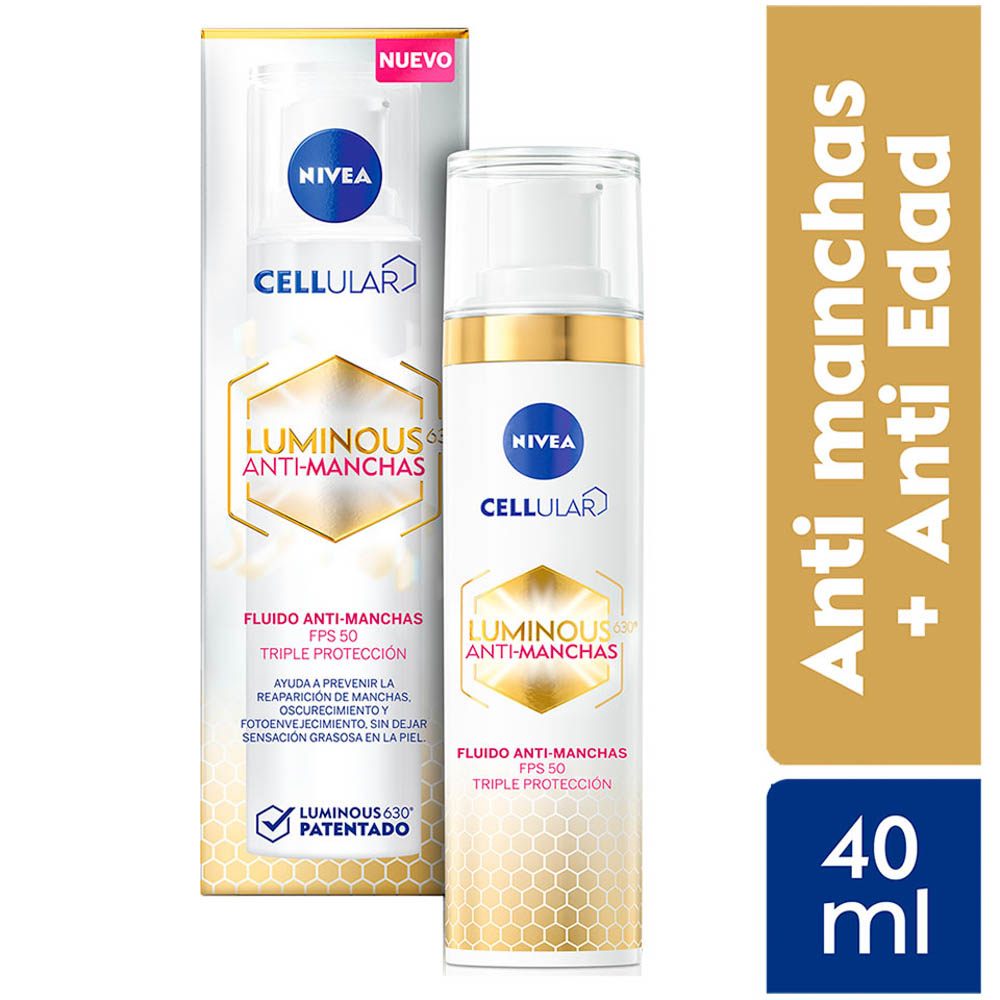Fluido Facial Día NIVEA Luminous 630 Anti-manchas FPS50