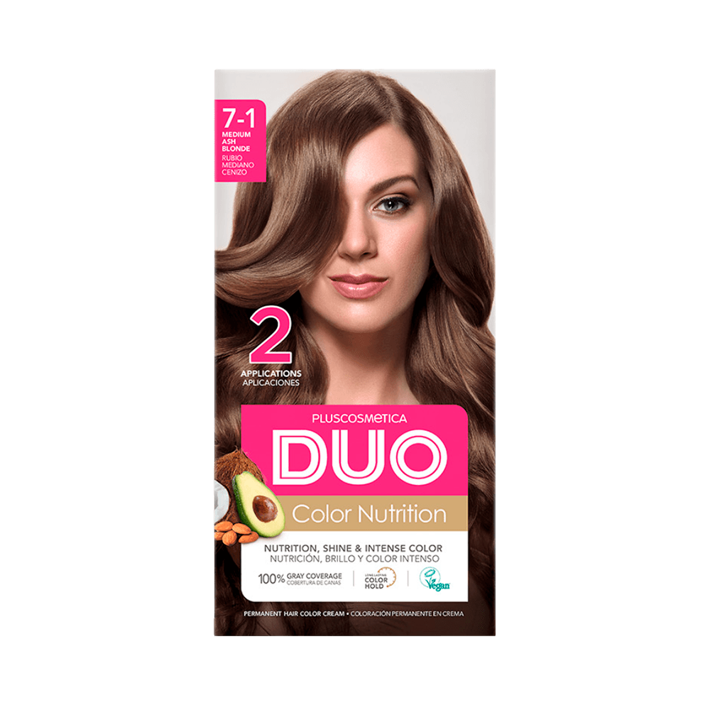 Tinte para Cabello Duo Color Nutrition 7-1 Rubio Mediano Cenizo