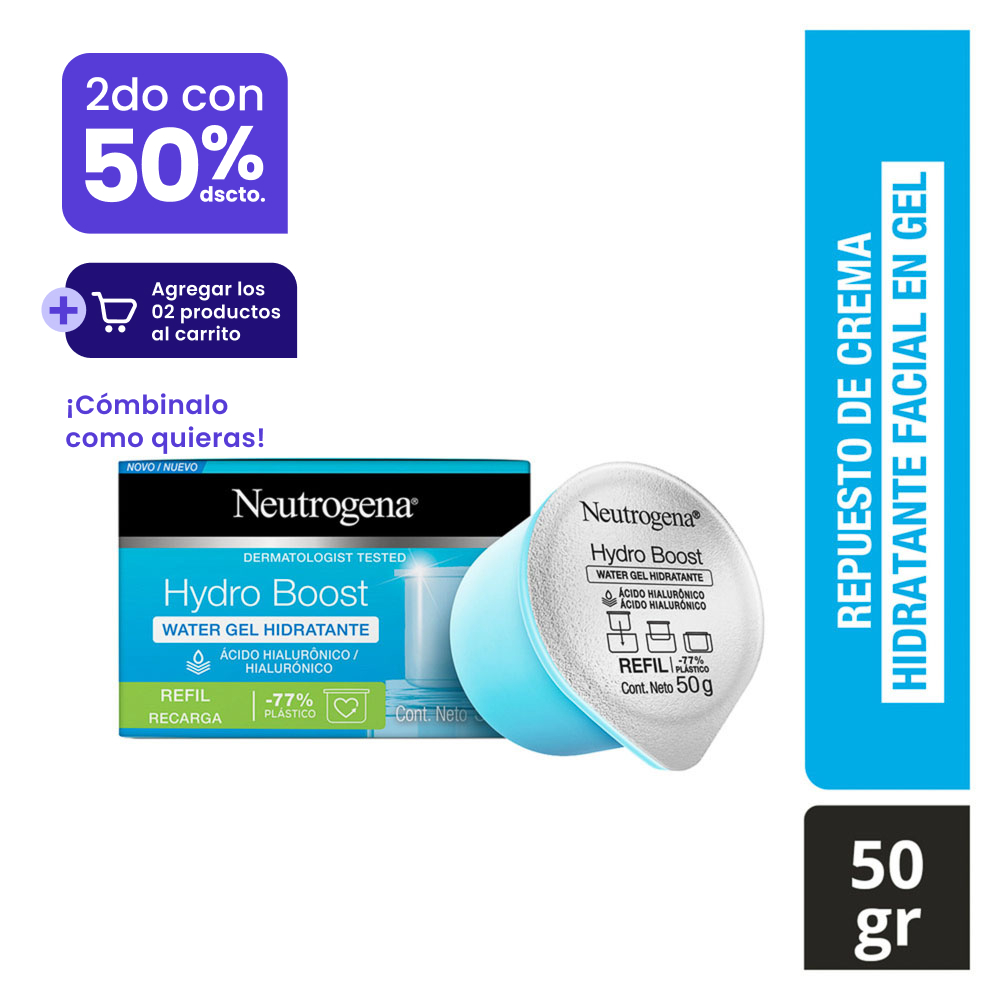 Refill Crema Hidratante Facial Neutrogena Hydro Boost Ácido Hialurónico