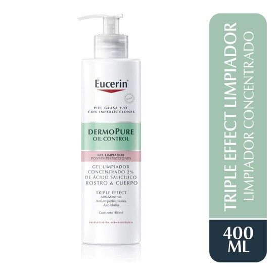 Eucerin Gel Limpiador Triple Effect Concentrado Dermopure