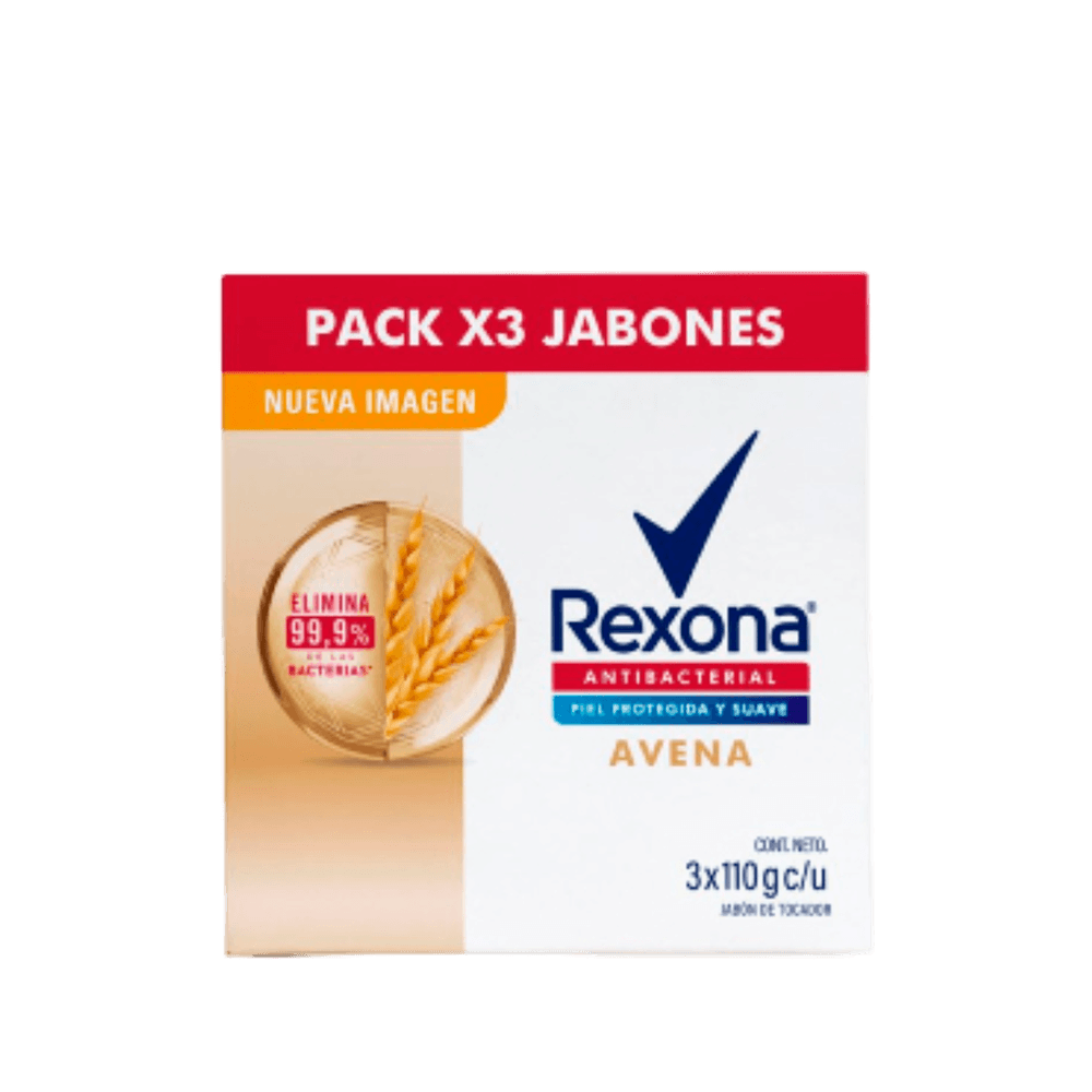 Jabon Antibacterial Rexona Avena 110gr