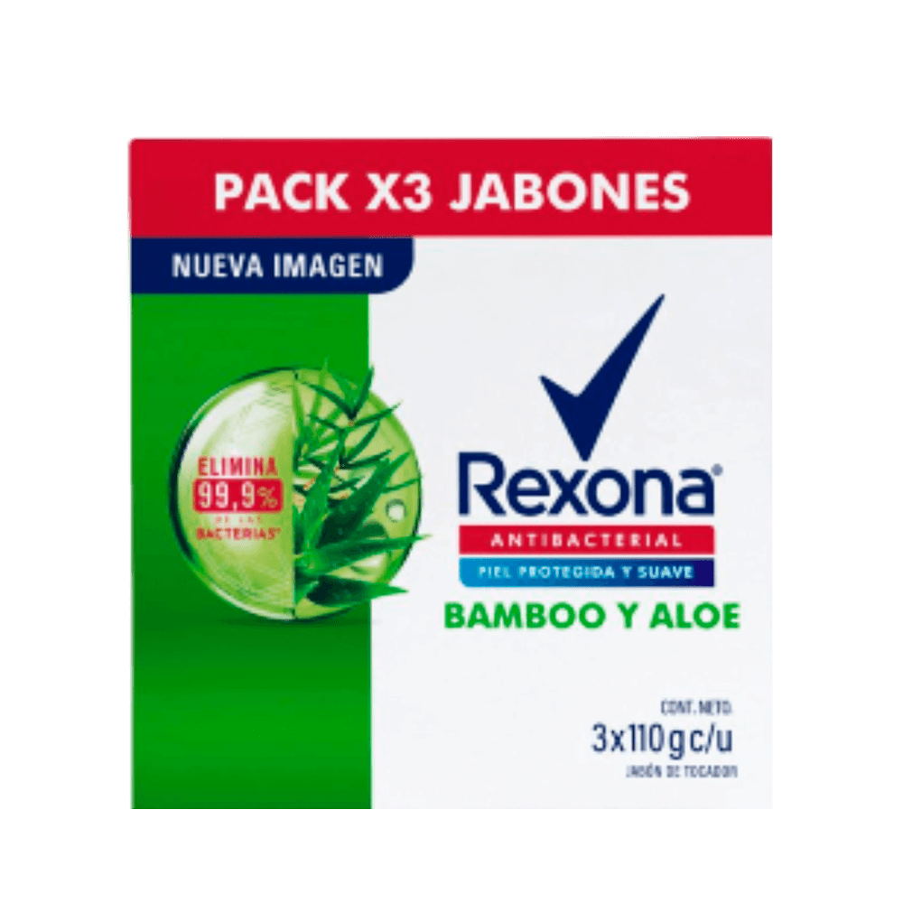 Jabon Antibacterial Rexona Bamboo Aloe 110gr