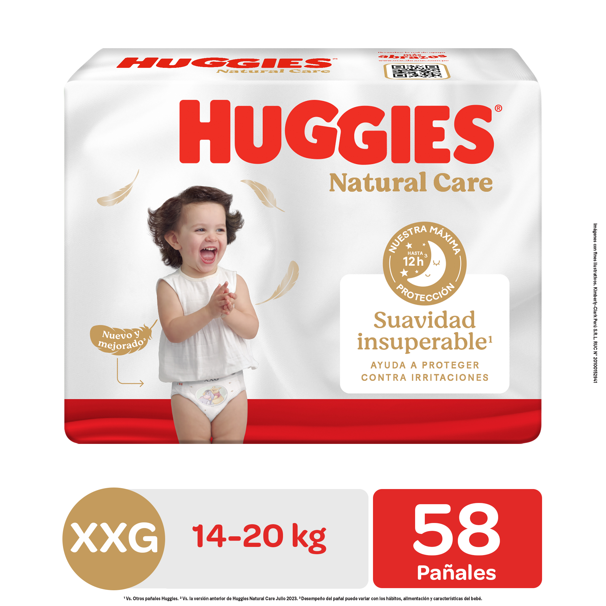 Pañal Huggies Natural Care XXG Big Pack