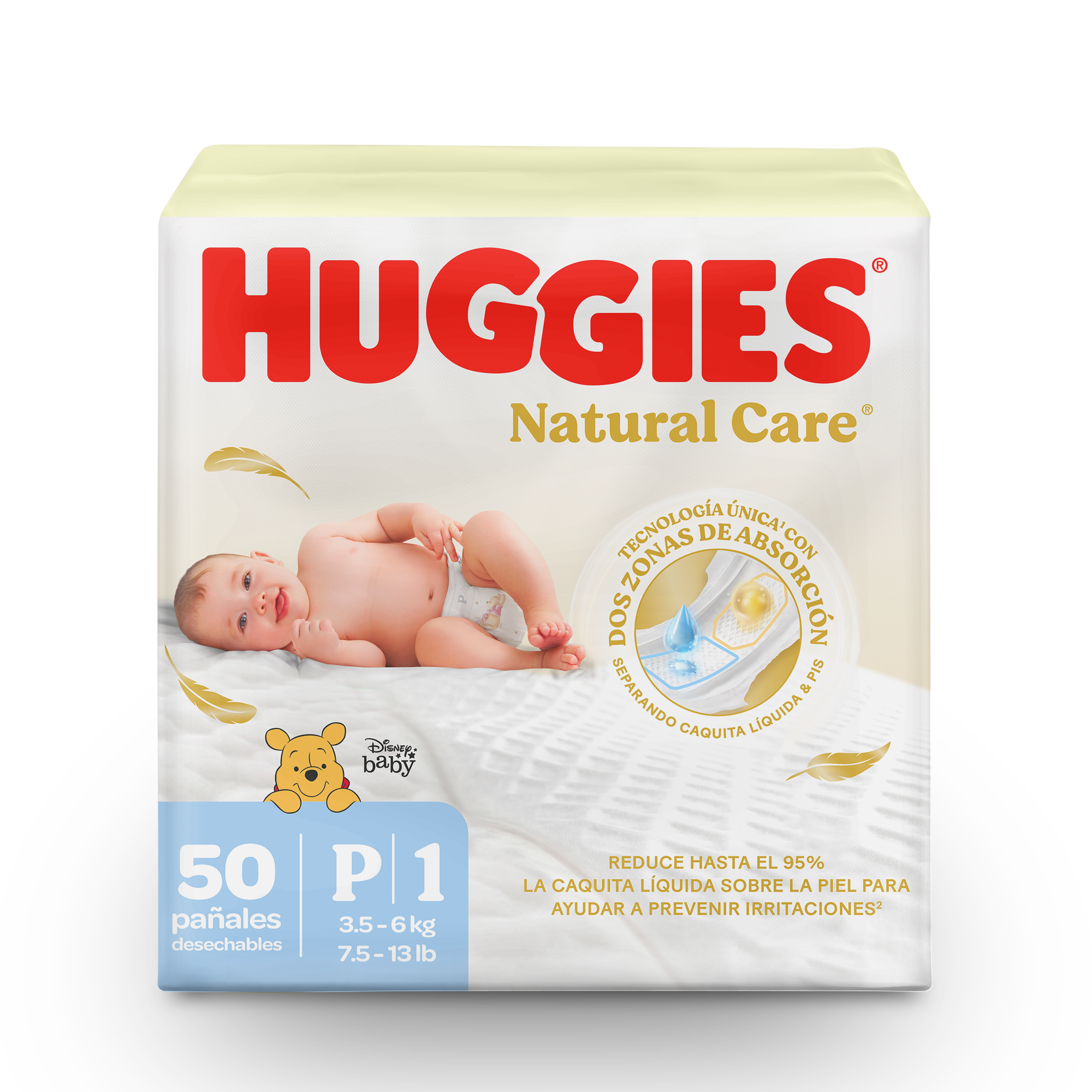 Pañal Huggies Natural Care P Jumbo