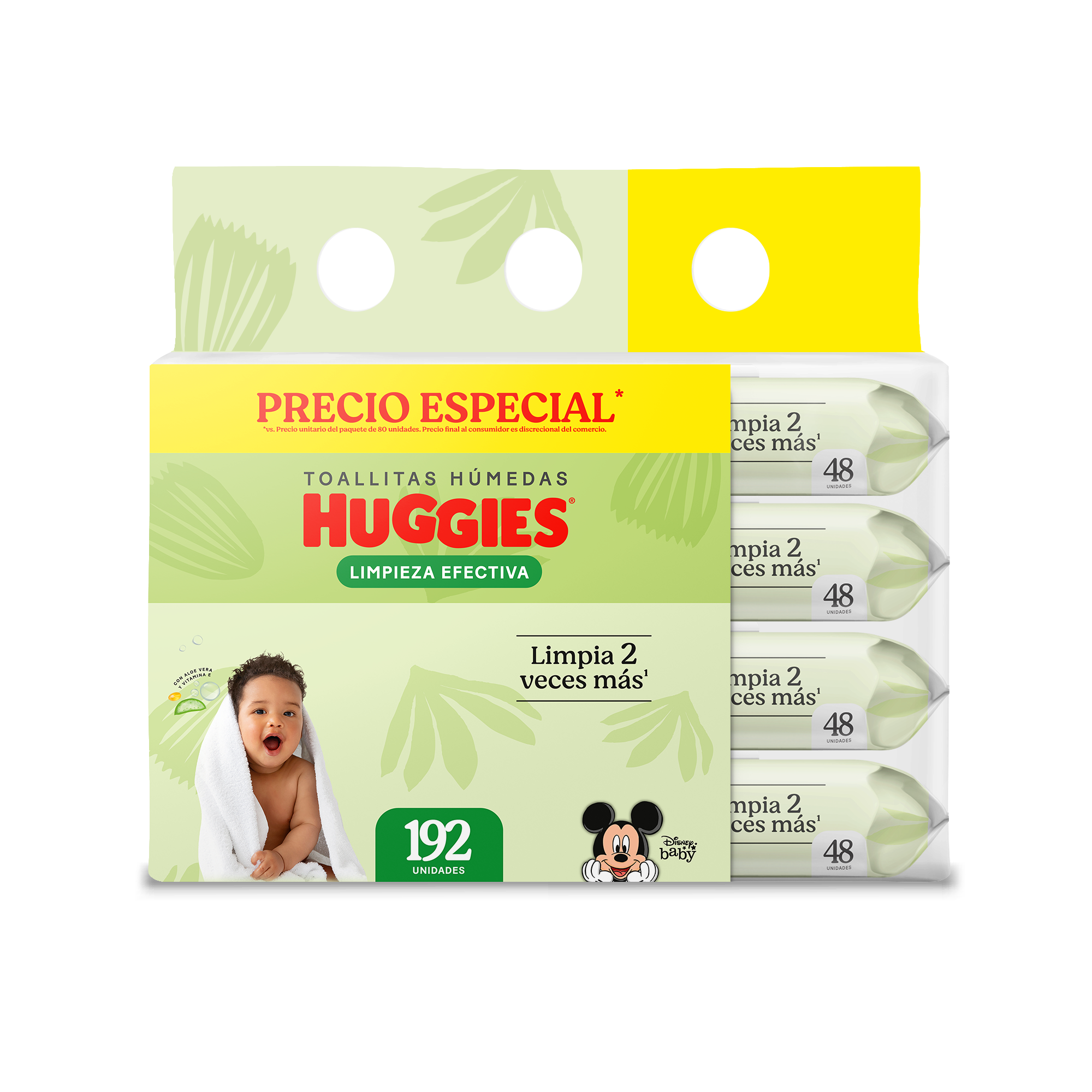 Toallitas Húmedas Huggies Limpieza Efectiva Flip Top
