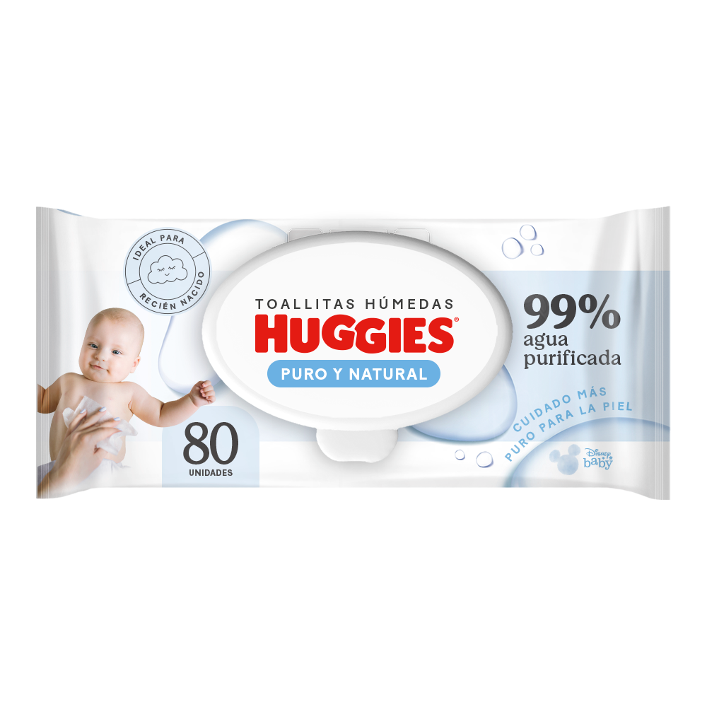 Toallitas Húmedas Huggies Puro & Natural Flip Top