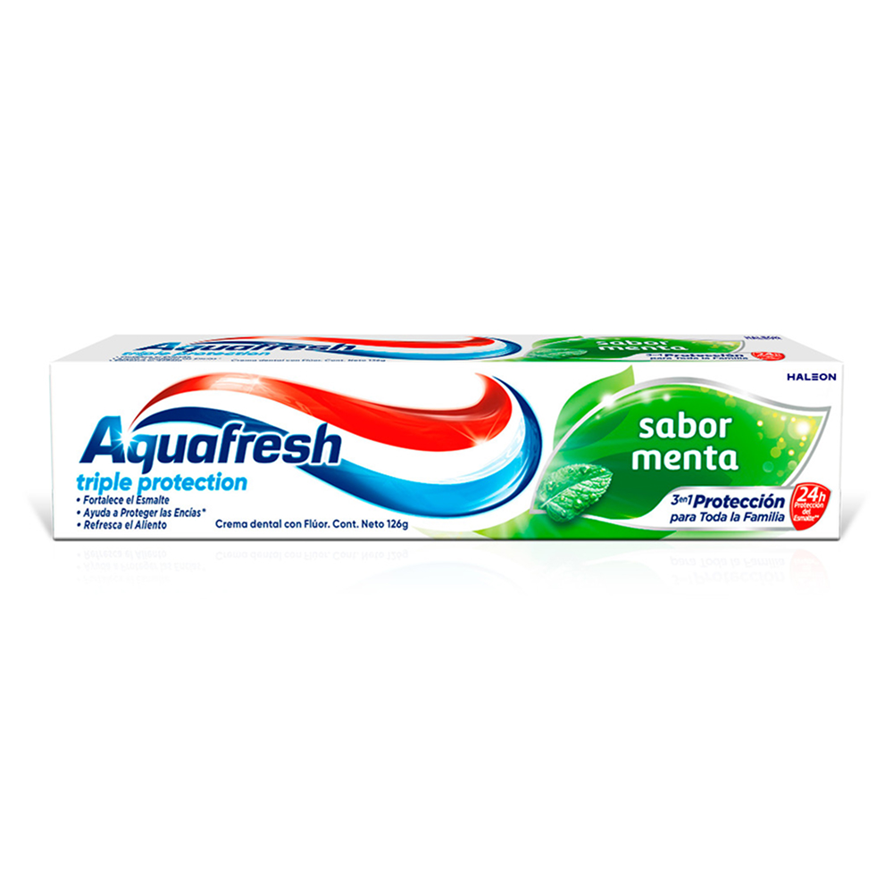 Aquafresh Triple Protection Sabor Menta Crema Dental con Flúor