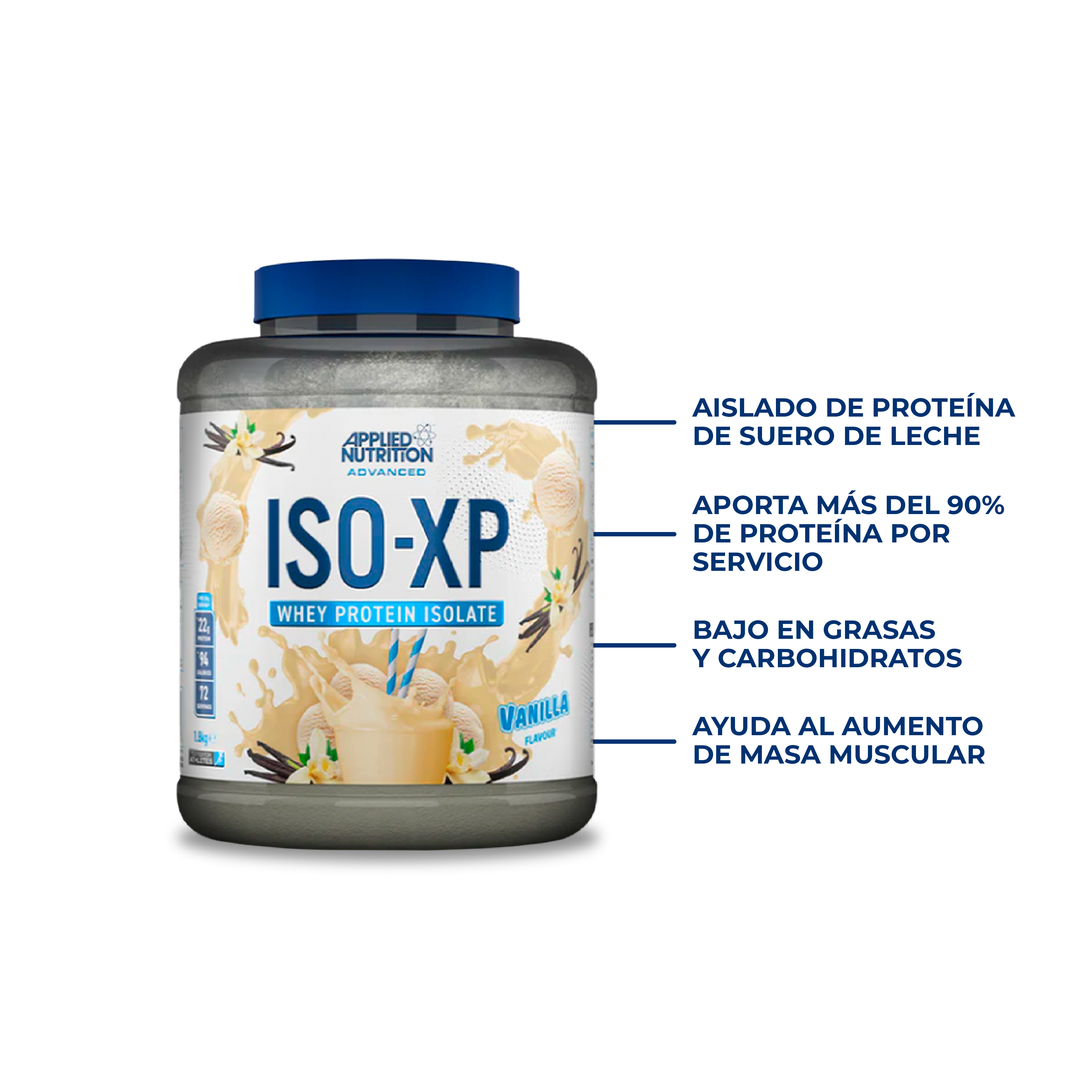 Proteina Aislada Iso-Xp Vanilla 72 Servicios