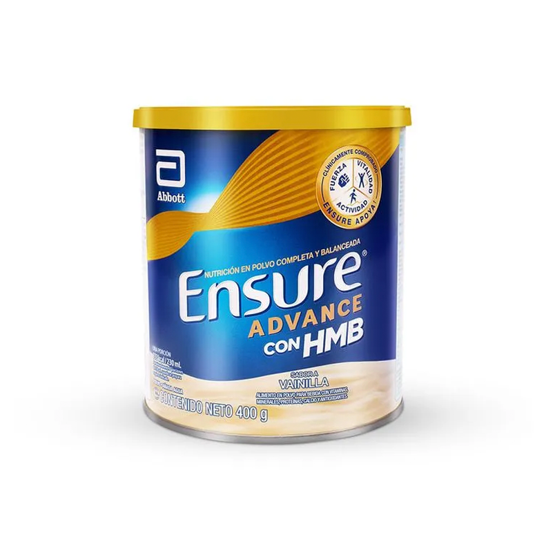 Ensure advance suplemento nutricional lata 400 gr sabor vainilla.
