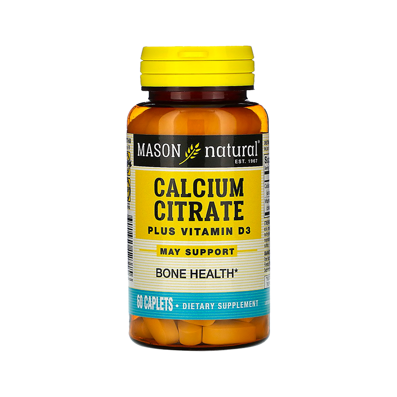 Citrato de Calcio con Vitamina D3 tableta frasco x60 unidades Mason Citrato de Calcio con Vitamina D3 tableta frasco x60 unidades Mason